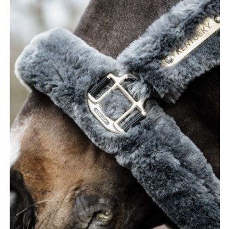Kentucky Horsewear Halfter Lammfell grau