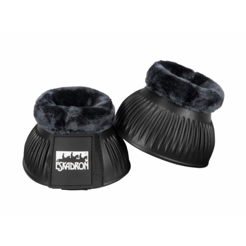 Eskadron Hufglocken Eva Faux Fur, Gummihufglocken, mit Kunstfell, black